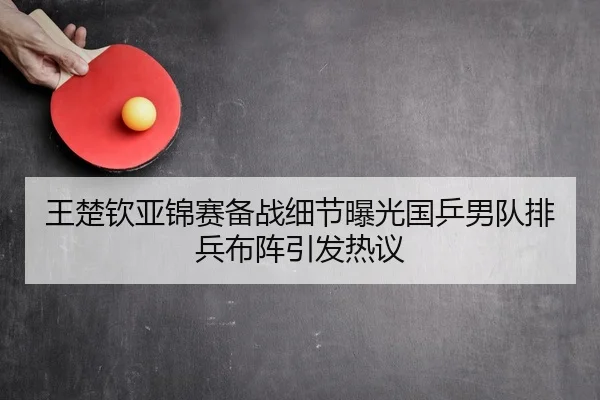 王楚钦亚锦赛备战细节曝光国乒男队排兵布阵引发热议